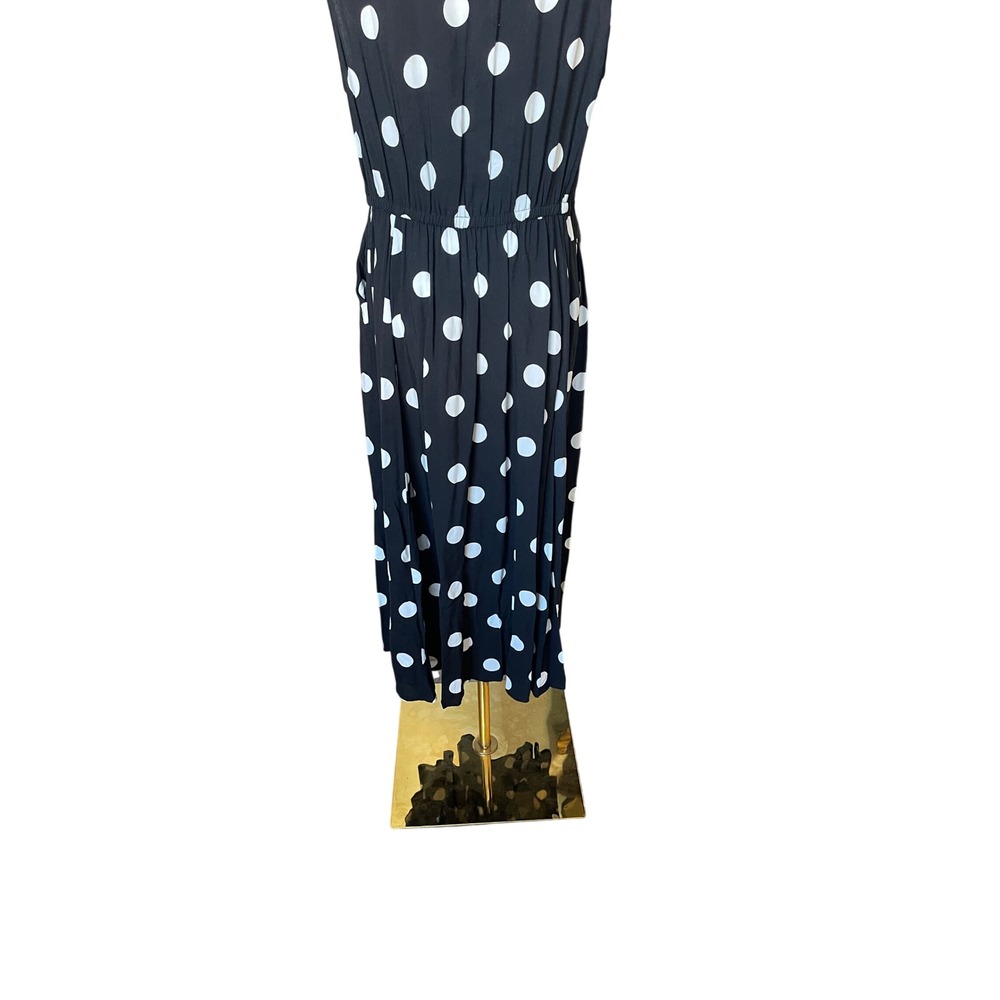 Torrid Black Challis Polka Dot Midi Dress Size L NWT Rockabilly Retro Chic - Picture 7 of 12